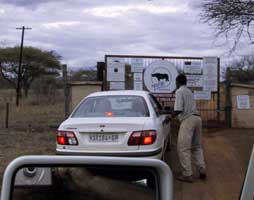 The entrance to the Mkhaya